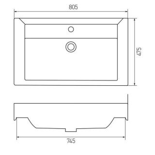 Раковина Акватон Тигода 80см 1WH302084