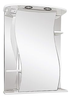 Зеркальный шкаф с подсветкой Misty Лиана 60см правый белый