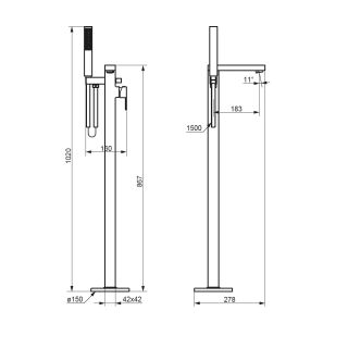 Смеситель для ванны и душа Damixa Gala 535000000 хром