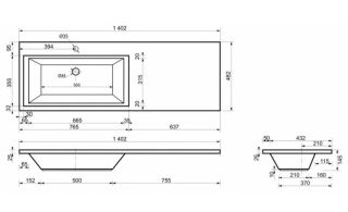 Раковина Style Line Estetus Даллас СС-00002433 Л 140см белый