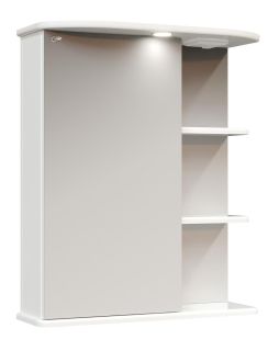 Шкаф-зеркало с подсветкой Onika Карина 205512 левый 55см белый