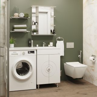 Шкаф-зеркало Onika Глория 205531 55см белый