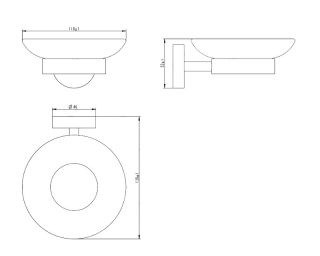 Мыльница Melana MLN-867010-1B чёрный