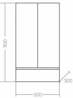 Шкаф СанТа Марс 700244 50см белый