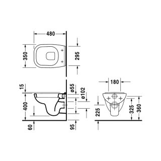 Унитаз подвесной Duravit D-Code 22110900002 compact