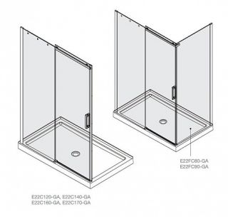 Душевая дверь Jacob Delafon CONTRA E22C160-GA 160см