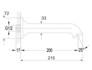 Излив настенный Omnires Art Deco хром Z22CR