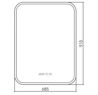 Зеркало Silver Mirrors Stiv Neo-3 68см белый LED-00002399