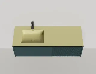 Подвесная тумба Salini Domino 27D214IN 140см шпон под встраиваемую раковину