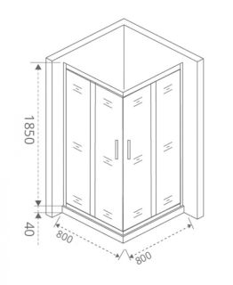 душевой уголок Good Door Neo R-100-С-CH