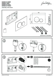 Клавиша смыва Jacob Delafon E20859-CP-MTC матовый и глянцевый хром