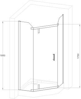 Душевой уголок Royal Bath TR 90x90см хром RB90TR-C-CH