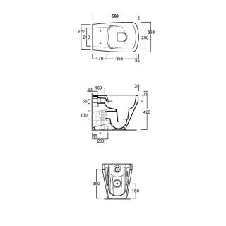 Унитаз Simas Baden Baden BB01bi приставной без сиденья