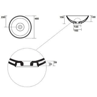 Раковина Kerasan Ciotola 430331 черная 46 см
