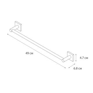 Полотенцедержатель трубчатый Fixsen Lux Chrome, 45см (FX-15001)