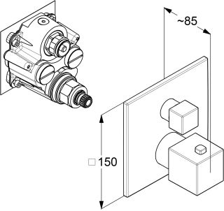 Термостат для душа Kludi Decus 548850575 хром