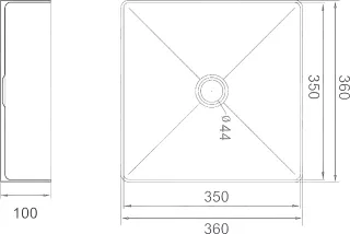 Накладная раковина Gappo GX201-3 36 см золотой сатин