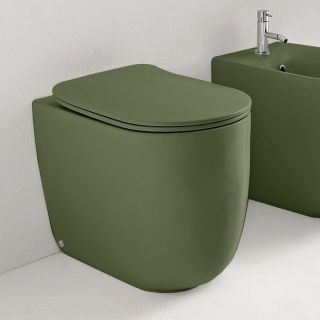 Сиденье для унитаза Kerasan Nolita 539111 с крышкой зеленое