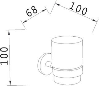 Стакан Sapho Samba хром SB104