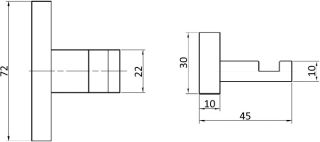 Крючок Sapho Olymp хром 1321-01