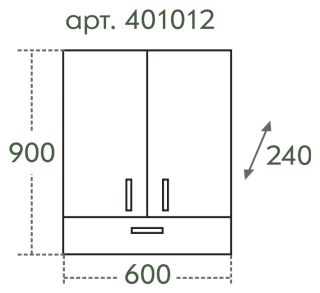 Шкаф СанТа Стандарт 401012 60см белый