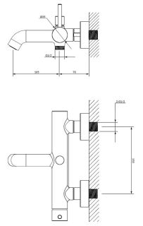 Смеситель для ванны Omnires Y золото Y1230GL