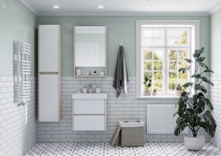 Тумба под раковину Aquaton Сканди 55 1A251701SDB20 подвесная Белый/Дуб верона