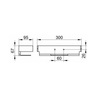 Корзинка для душевых принадлежностей Keuco Edition  11158130000 хром черный шлифованный