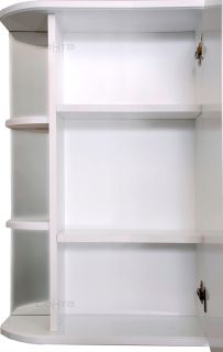 Зеркальный шкаф СанТа Волна 101010 55см правый белый