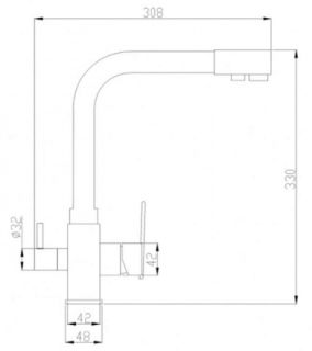 Смеситель для кухни ZORG Steel Hammer SH 805 BLACK CR
