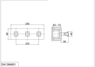 Встраиваемый смеситель для ванны DQ Hessen Grimm хром DA1384801