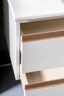 Тумба под раковину Armadi Art Capolda 100см белый + ручка дерево 849-100-WW