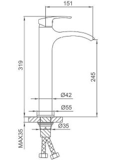 Смеситель для раковины Frap F1069-2 хром