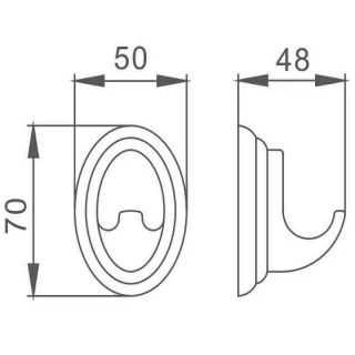 Крючок Frap F1505-1 хром