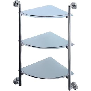 Стеклянная полка Frap F1707-3 хром