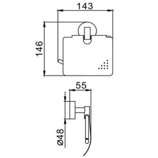 Держатель туалетной бумаги Frap F1703 хром
