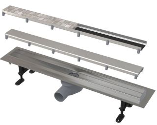 Душевой лоток AlcaPlast Fit&Go с двухсторонней решеткой Double 95см хром APZ13-DOUBLE9-950