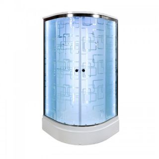 Душевая кабина Deto ЕМ2710 LED с гм. 100х100х220 см