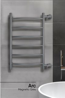 Полотенцесушитель водяной Indigo Arc LASW70-40MG-б/п-60 70x40 см серый матовый