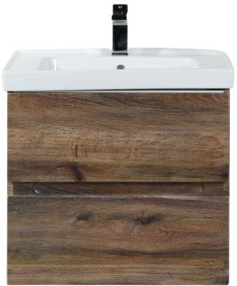 Подвесная тумба под раковину Art&Max Techno 60см дуб бомонд лофт AM-Techno-600-2C-SO-LW646