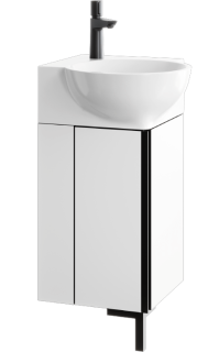 Напольная тумба Aqwella Porto POR0104WB 45см белый/чёрный