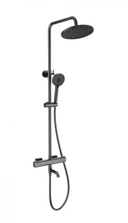 Душевая стойка Wonzon & Woghand Stay 1 WW-B3051-A1-BGG с термостатом тёмный графит