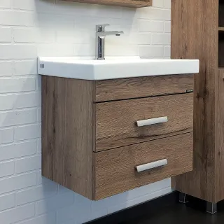 Тумба с раковиной Comforty Никосия 00-00008853 60 см Дуб темный