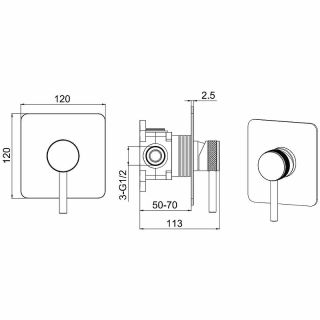 Смеситель для душа Allen Brau Priority 5.31012-31 Черный матовый