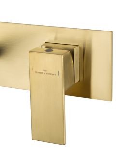 Встраиваемый смеситель для раковины Wonzon & Woghand Cube WW-88869016-BG брашированное золото