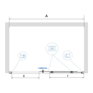 Душевая дверь RGW Passage PA-14 120x195см хром 41081412-11