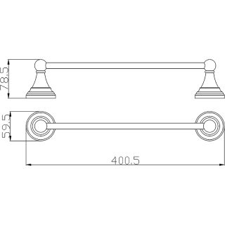 Полотенцедержатель Rav Slezak Morava MKA0701/40SM Бронза