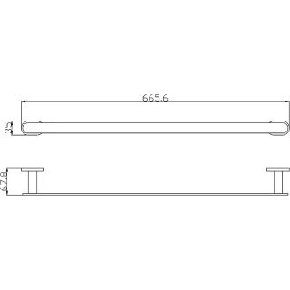 Полотенцедержатель Rav Slezak Yukon YUA0701/65CB Хром Белый