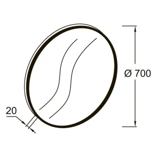 Зеркало Jacob Delafon Odeon Rive Gauche EB1177-CPR 70 см медь