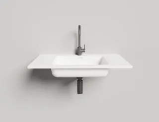 Подвесная раковина Salini Onda S-Stone 1402201M 80см белый матовый